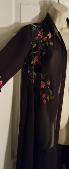 NWTBlack Sheer Blouse/Cardigan - Picture 3 of 4